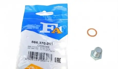 Резьбовая пробка, масляный поддон FISHER 866.370.011