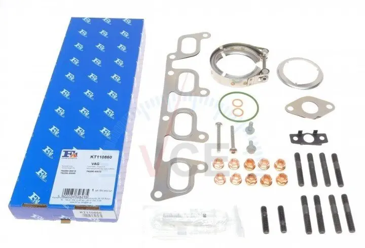 Комплект прокладок турбины VW TRANSPORTER V (7JD, 7JE) 09-15, TRANSPORTER VI (SFD, SFE) 15-19 FISHER KT110860 (фото 1)