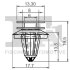 Клипса крепления обшивки дверей (к-кт 10 шт) Skoda Octavia/Fabia 99-14 FISHER 11-40038.10 (фото 2)