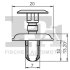 Кліпса кріплення обшивки (к-кт 10шт) Toyota Avensis 97-09/Suzuki SX4 06- FISHER 33-30004.10 (фото 2)