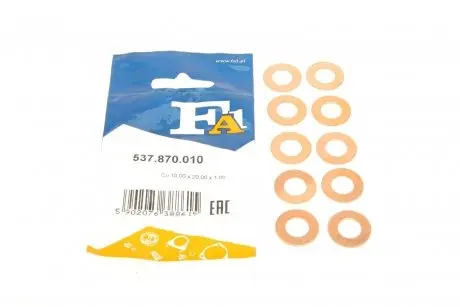 Шайба болта слива масла mb e-class (w210/w211) 95-11 (10x20x1) (к-кт 10 шт.) FISHER 537.870.010