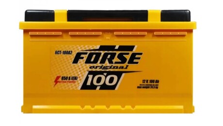 Аккумулятор 12в 100a/h (- +)R FORSE 6CT100R