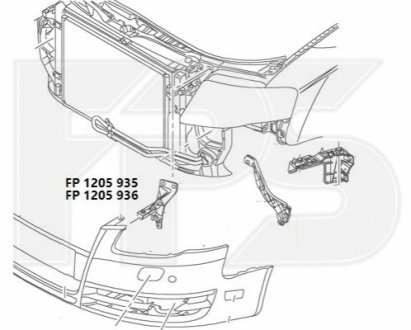 Крепление бампера FPS FP 1205 935