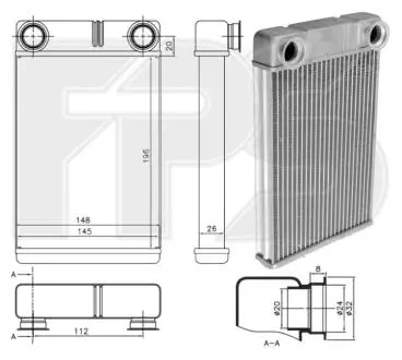 Радіатор пічки FPS FP 17 N255