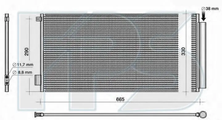 Конденсатор кондиционера FPS FP 26 K447 (фото 1)