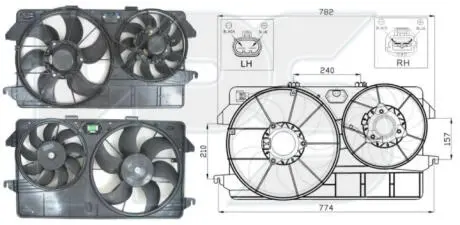 Вентилятор радиатора (в сборе) FPS FP 28 W136