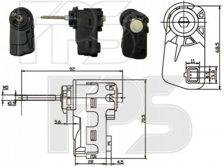 Двигун коректора фари FPS FP 3219 RK1 (фото 1)