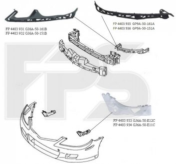 Крепление бампера FPS FP 4403 932