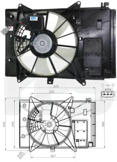 Вентилятор радиатора (в сборе) FPS FP 44 W150