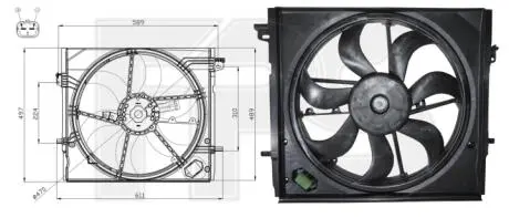 Вентилятор радіатора (у зборі) FPS FP 50 W104