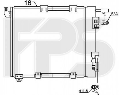Конденсатор кондиционера FPS FP 52 K122 (фото 1)