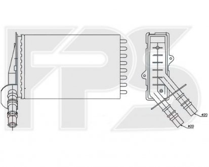Радіатор пічки FPS FP 56 N52 (фото 1)