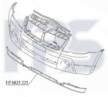 Спойлер бампера FPS FP 6825 225