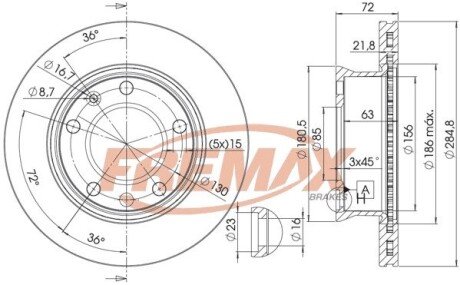 Диск гальмівний FREMAX BD-0187