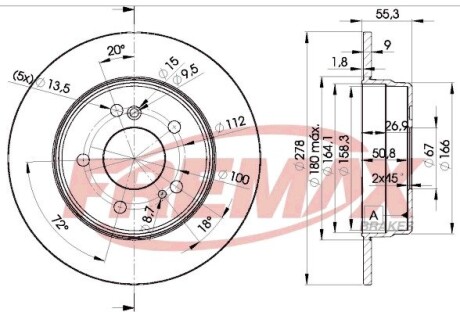 Тормозной диск FREMAX BD-0412