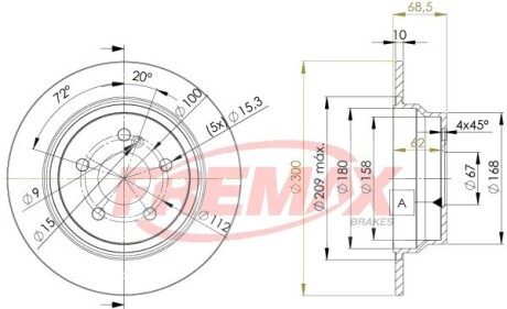 Тормозной диск FREMAX BD-0413 (фото 1)