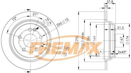 Диск гальмівний FREMAX BD-0416