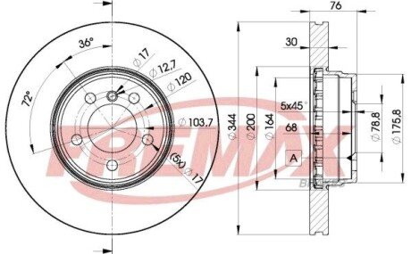 Диск гальмівний FREMAX BD-2207