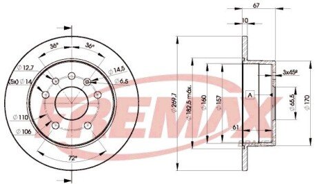 Диск гальмівний FREMAX BD-9101