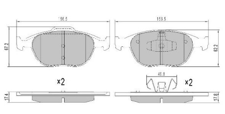 Комплект тормозных колодок, дисковый тормоз FREMAX FBP-1305