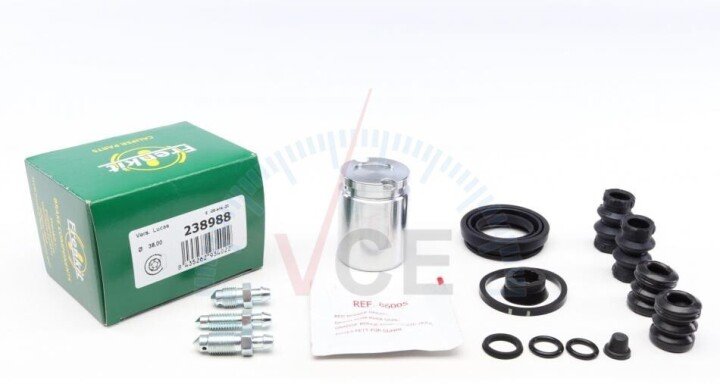 Р/к суп.зад Audi A4/A6/VW Golf 3/Polo 3/Sharan/Vento (d=38mm)(Lukas/TRW)(+поршень с механизмом) FRENKIT 238988 (фото 1)