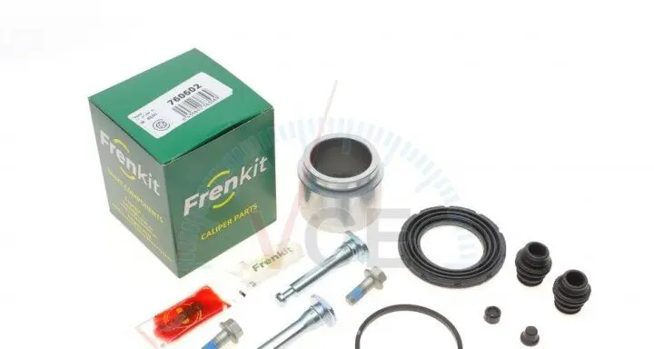 Ремкомплект суппорта (переднего) nissan x-trail 13- (d=60mm)(akeb)(+поршень/направляющая) superkit FRENKIT 760602 (фото 1)