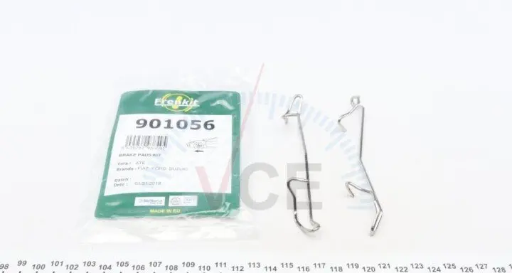 К-т встановлюючий передніх дискових колодок Fiat Doblo 01- (Ate) FRENKIT 901056 (фото 1)