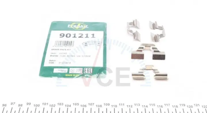 Фото 1 - К-т устанавливающий задних дисковых колодок Citroen Berlingo/Renault Megane III/VW Golf IV (Lucas/TRW) FRENKIT 901211 К-т устанавливающий задних дисковых колодок Citroen Berlingo/Renault Megane III/VW Golf IV (Lucas/TRW) FRENKIT 901211 (фото 1)