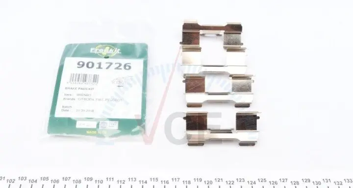 Комплектующие, колодки дискового тормоза FRENKIT 901726 (фото 1)