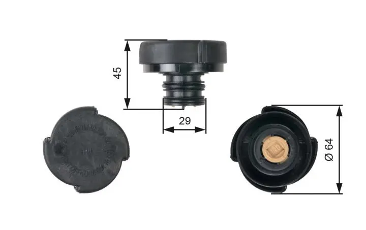 Фото 1 - Кришка бачка системи охолодження GATES RC207 Кришка бачка системи охолодження GATES RC207 (фото 1)