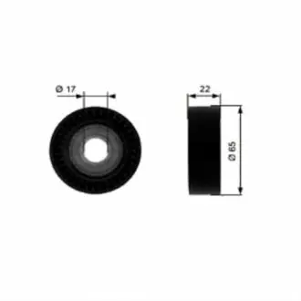 Паразитний / провідний ролик, полікліновий ремінь GATES T36384