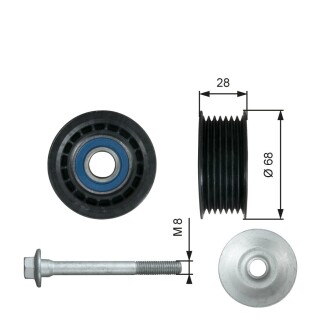 Паразитний/провідний ролик, полікліновий ремень GATES T36731