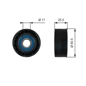 Паразитный / ведущий ролик, поликлиновой ремень GATES T36754