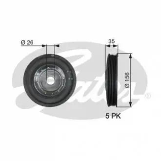 Ременный шкив, коленчатый вал GATES TVD1007