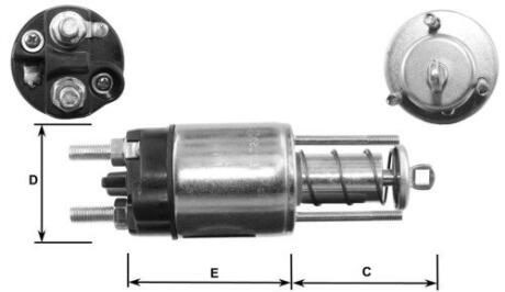 Втягивающее реле стартера Ghibaudi E4723