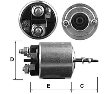 Втягивающее реле стартера Ghibaudi E7462