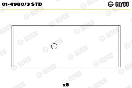 Шатунний підшипник Glyco 01-4980/3 STD (фото 1)