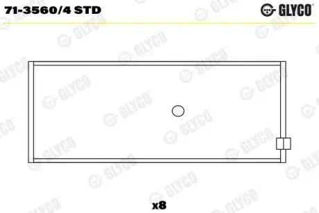 Шатунний підшипник Glyco 71-3560/4 STD