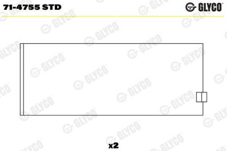 Подшипник скольжения Glyco 71-4755 STD