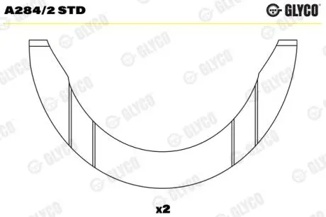 Вкладыши Glyco A284/2 STD