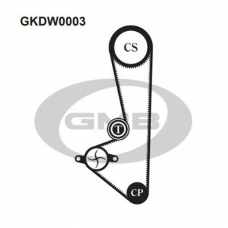 Комплект ременя грм GMB GKDW0003 (фото 1)