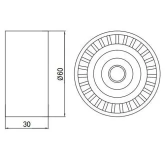 Ролик ремня грм GMB GT30500