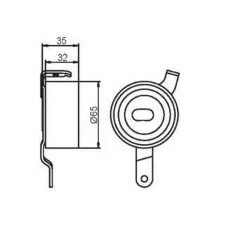 Натяжной ролик, ремень грм GMB GT90770