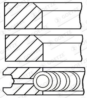 Комплект поршневих кілець GOETZE 08-170707-10