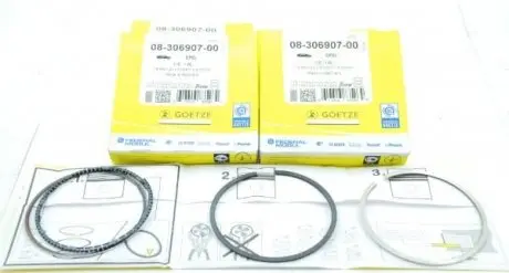 Комплект поршневих кілець GOETZE 08-306907-00