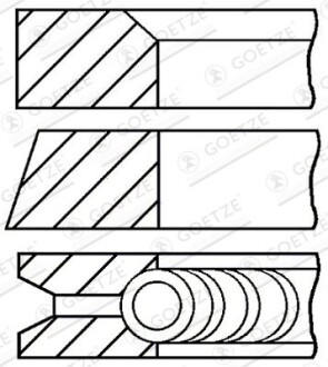 Комплект поршневих кілець GOETZE 08-398307-00