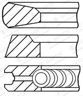 Комплект поршневих кілець GOETZE 08-502600-00