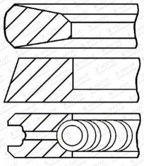 Комплект поршневих кілець GOETZE 08-741800-00