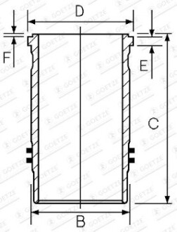 Гільза циліндра GOETZE 14-450160-00