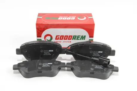 Тормозные колодки перед. doblo 01-(bosch) (122.8x53.6) с датчиком GOODREM RM0154